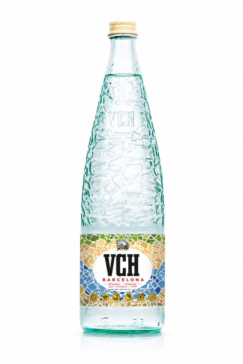 Detail of the Vichy Catalan mineral water label